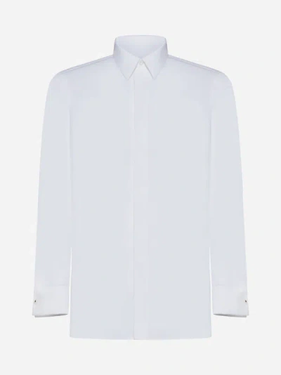 Shop Lardini Cotton Shirt In White