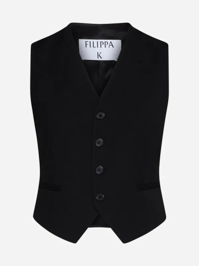 Shop Filippa K Tailored Woo Vest In Black