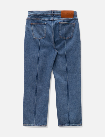Shop Jw Anderson Chain Link Slim Fit Jeans In Blue