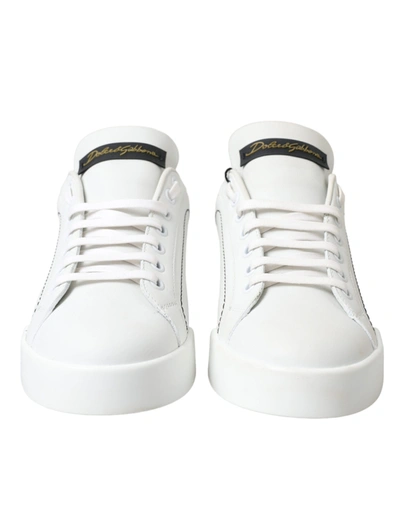 Shop Dolce & Gabbana White Leather Portofino Classic Sneaker Women Women's Shoes