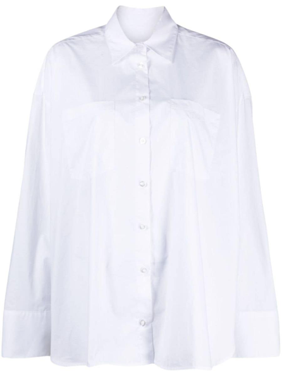 Shop Remain Birger Christensen Remain Poplin Classic Shirt In White