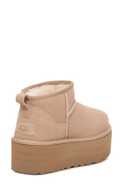 Ugg Classic Ultra Mini Boots With Platform In Neutral