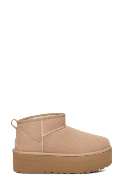 Ugg Classic Ultra Mini Boots With Platform In Neutral