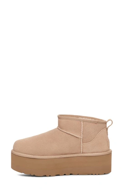 Ugg Classic Ultra Mini Boots With Platform In Neutral