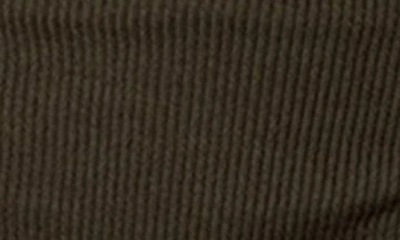 Shop Edikted Amber Rib Long Sleeve Mini Sweater Dress In Olive