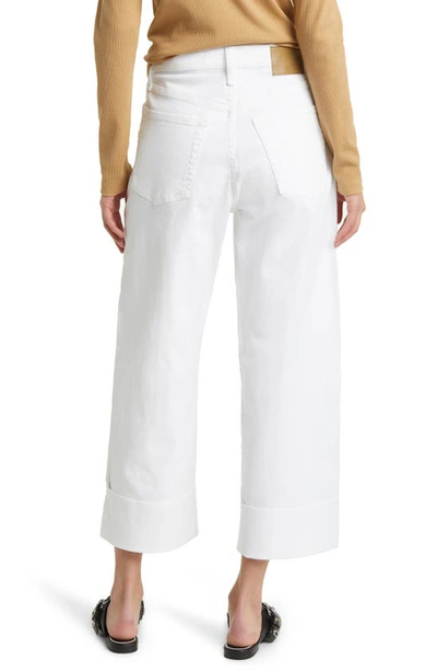 Shop Rag & Bone Andi Raw Hem High Waist Wide Leg Jeans In White