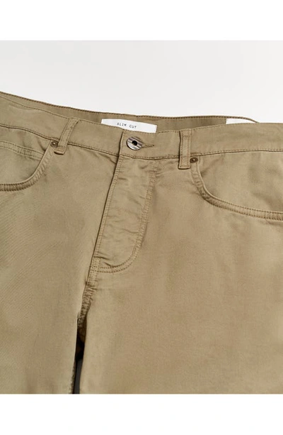Shop Billy Reid Stretch Cotton Five Pocket Pants In Moss Greendnu