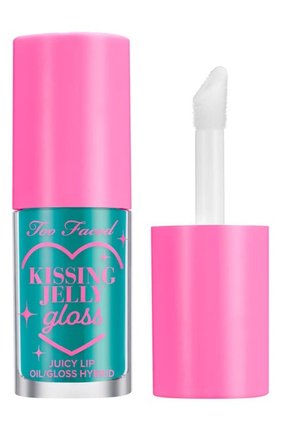 Shop Too Faced Kissing Jelly Lip Oil Gloss In Sweet Cotton Candy
