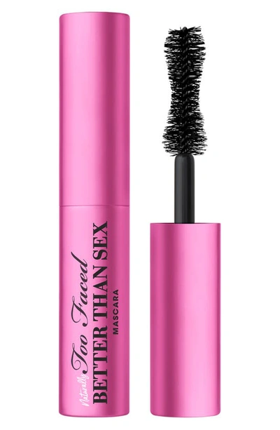 Shop Too Faced Naturally Better Than Sex Mascara, 0.27 oz In Pitch Black