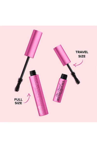 Shop Too Faced Naturally Better Than Sex Mascara, 0.27 oz In Pitch Black