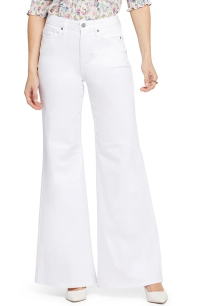 Nydj Ava Daring Fray Hem Ankle Flare Jean In Optic White