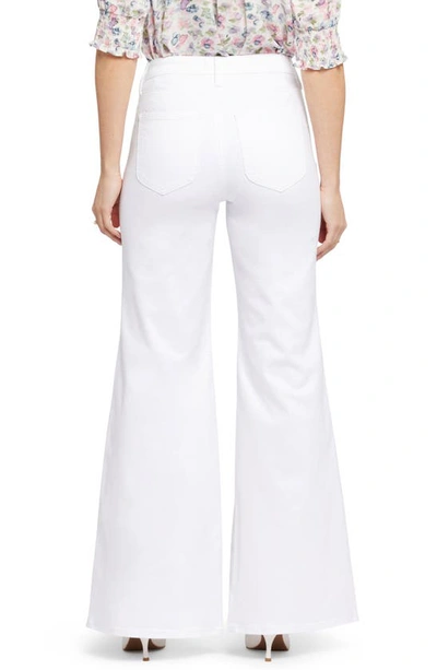 Nydj Ava Daring Fray Hem Ankle Flare Jean In Optic White