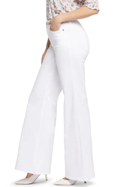 Nydj Ava Daring Fray Hem Ankle Flare Jean In Optic White