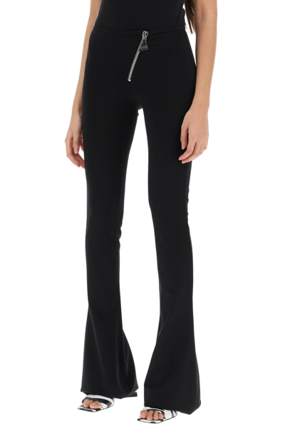 Shop Attico Bootcut Pants With Slanted Zipper