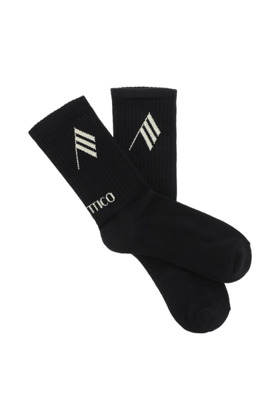 Shop Attico Logo Shorts Sports Socks