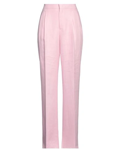 Shop Tagliatore 02-05 Woman Pants Pink Size 8 Linen