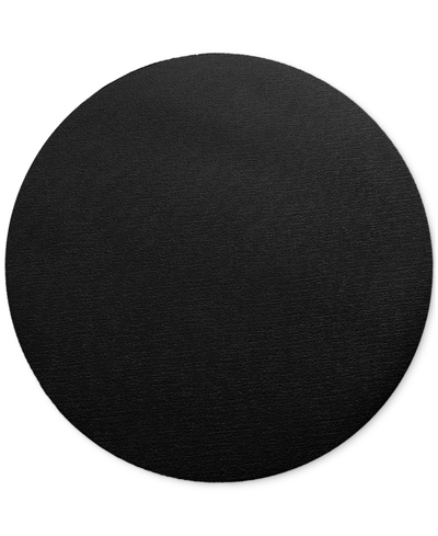Villeroy & Boch Manufacture Rock Round Faux Leather Placemats, Set Of 4 In Black