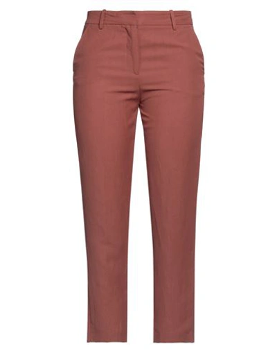 Liviana Conti Woman Pants Brown Size 4 Viscose, Linen In Brown