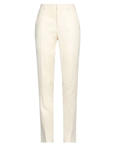 Shop Tagliatore 02-05 Woman Pants Ivory Size 8 Linen In White