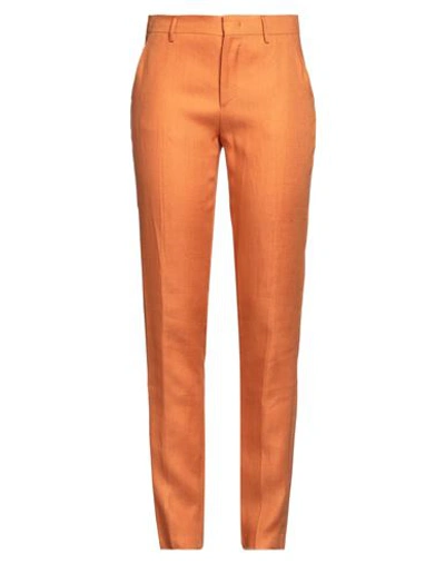 Shop Tagliatore 02-05 Woman Pants Orange Size 4 Linen