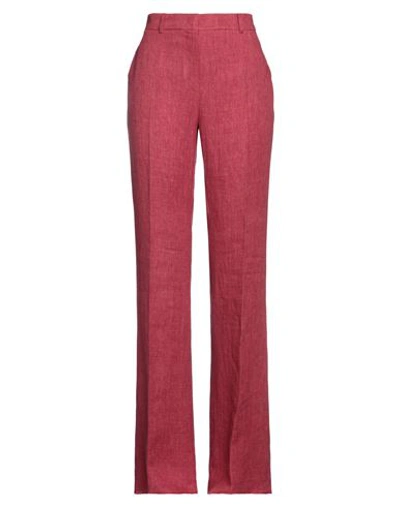 Shop Max Mara Studio Woman Pants Red Size 12 Linen