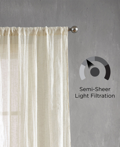 Shop French Connection Charter Crushed 100" X 84" Rod Pocket Window Curtain Pairs In Natural