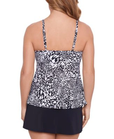 Shop Swim Solutions Womens Printed Flyaway Tankini Swim Skirt Created For Macys In Leopard Swirl