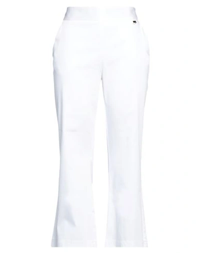 Shop Luckylu  Milano Luckylu Milano Woman Pants White Size 8 Cotton, Elastane
