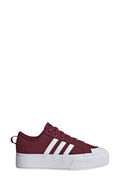 Shop Adidas Originals Bravado 2.0 Platform Skate Sneaker In Red/ White/ White