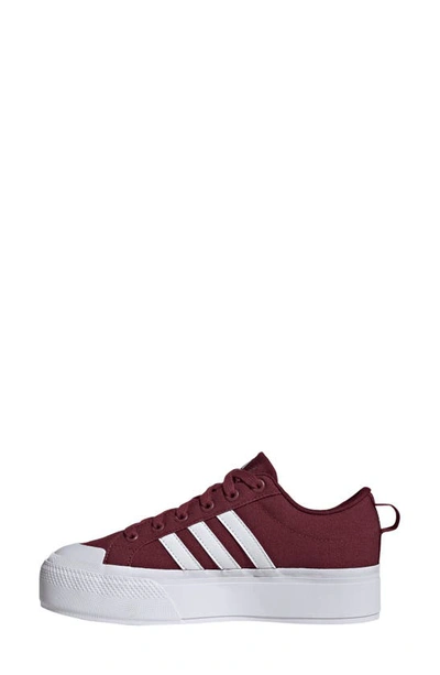 Shop Adidas Originals Bravado 2.0 Platform Skate Sneaker In Red/ White/ White