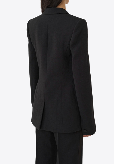 Shop Chloé Arrow-brooch Wool Blazer In Black