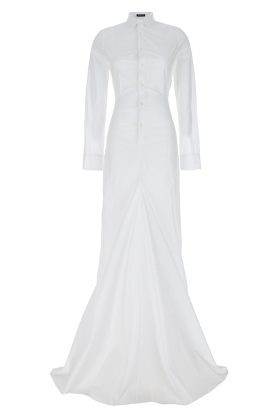 Shop Ann Demeulemeester Women 'che Factory' Dress In White