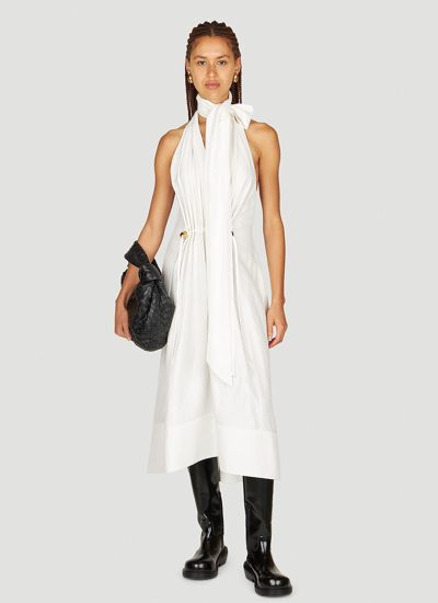 Shop Bottega Veneta Women Fluid Dress In White