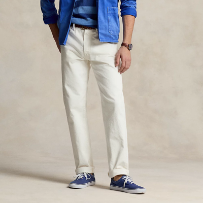 Shop Ralph Lauren Heritage Straight Fit Jean In Deckwash White
