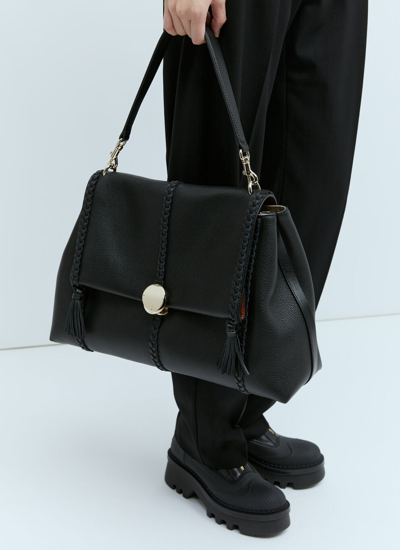 Shop Chloé Women Penelope Large Shoulder Bag In Black