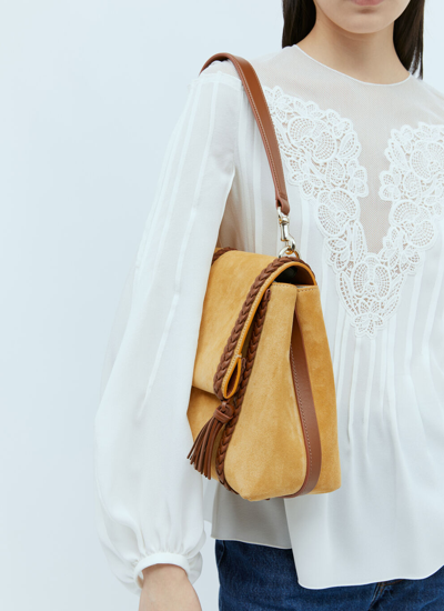Shop Chloé Women Penelope Medium Shoulder Bag In Brown