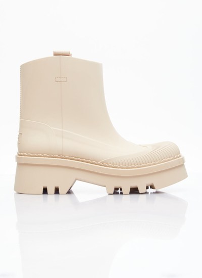 Shop Chloé Women Raina Rain Boots In Cream