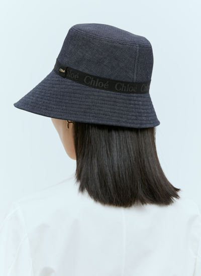 Shop Chloé Women Woody Bucket Hat In Blue