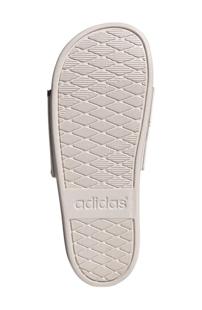 Shop Adidas Originals Adidas Adilette Comfort Slide Sandal In Fig/silver Met./putty