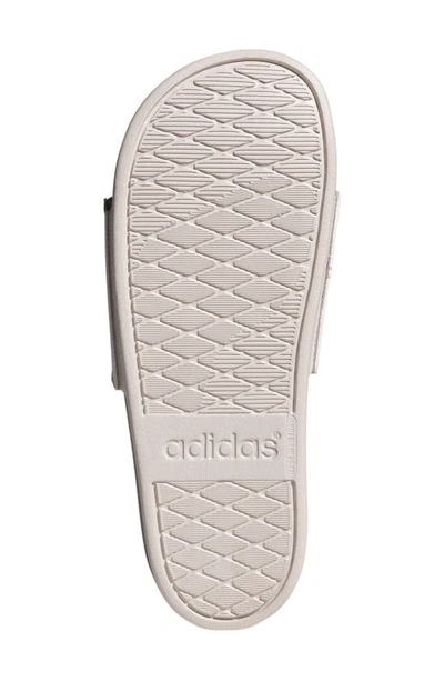 Adidas Originals Adilette Comfort Slide Sandal In Fig/silver Met./putty