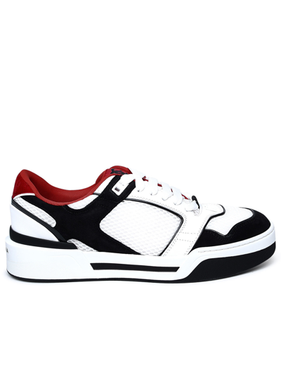 Shop Dolce & Gabbana White Suede Blend Sneakers Man