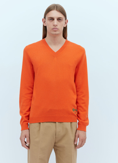 Shop Gucci Men Cashmere Sweater In Orange