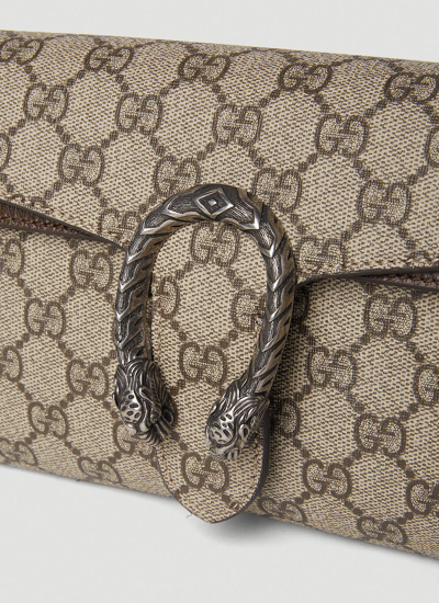 Shop Gucci Women Dionysus Embellished Shoulder Bag In Brown