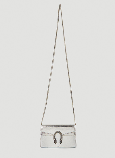 Shop Gucci Women Dionysus Mini Shoulder Bag In Silver