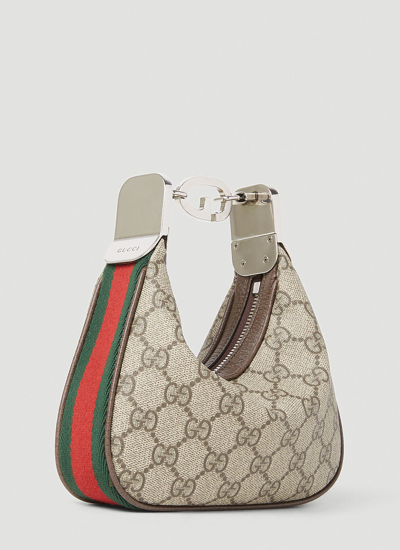 Shop Gucci Women Gg Attache Mini Bag In Brown
