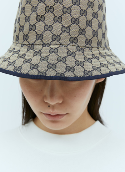 Shop Gucci Women Gg Bucket Hat In Gray