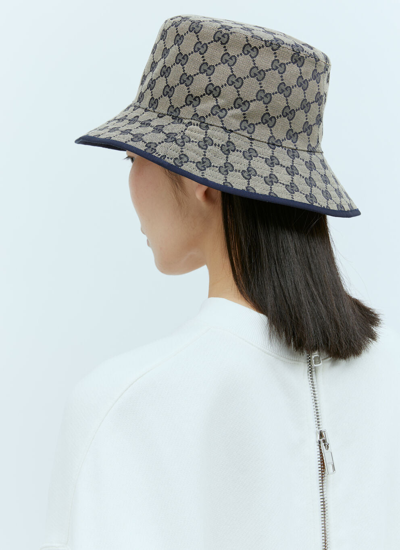 Shop Gucci Women Gg Bucket Hat In Gray