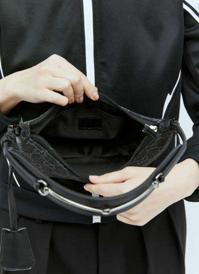 Shop Gucci Women Horsebit Slim Small Shoulder Bag In Black
