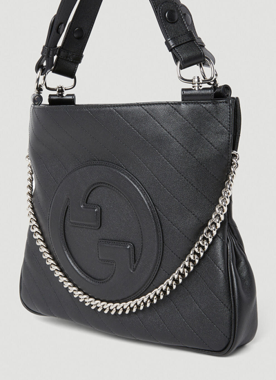 Shop Gucci Women Interlocking G Blondie Tote Bag In Black