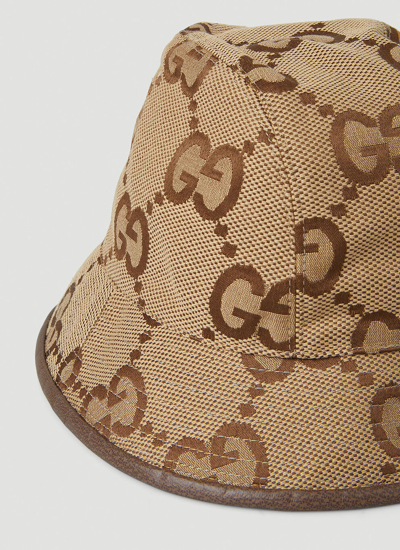 Shop Gucci Women Jumbo Gg Bucket Hat In Cream